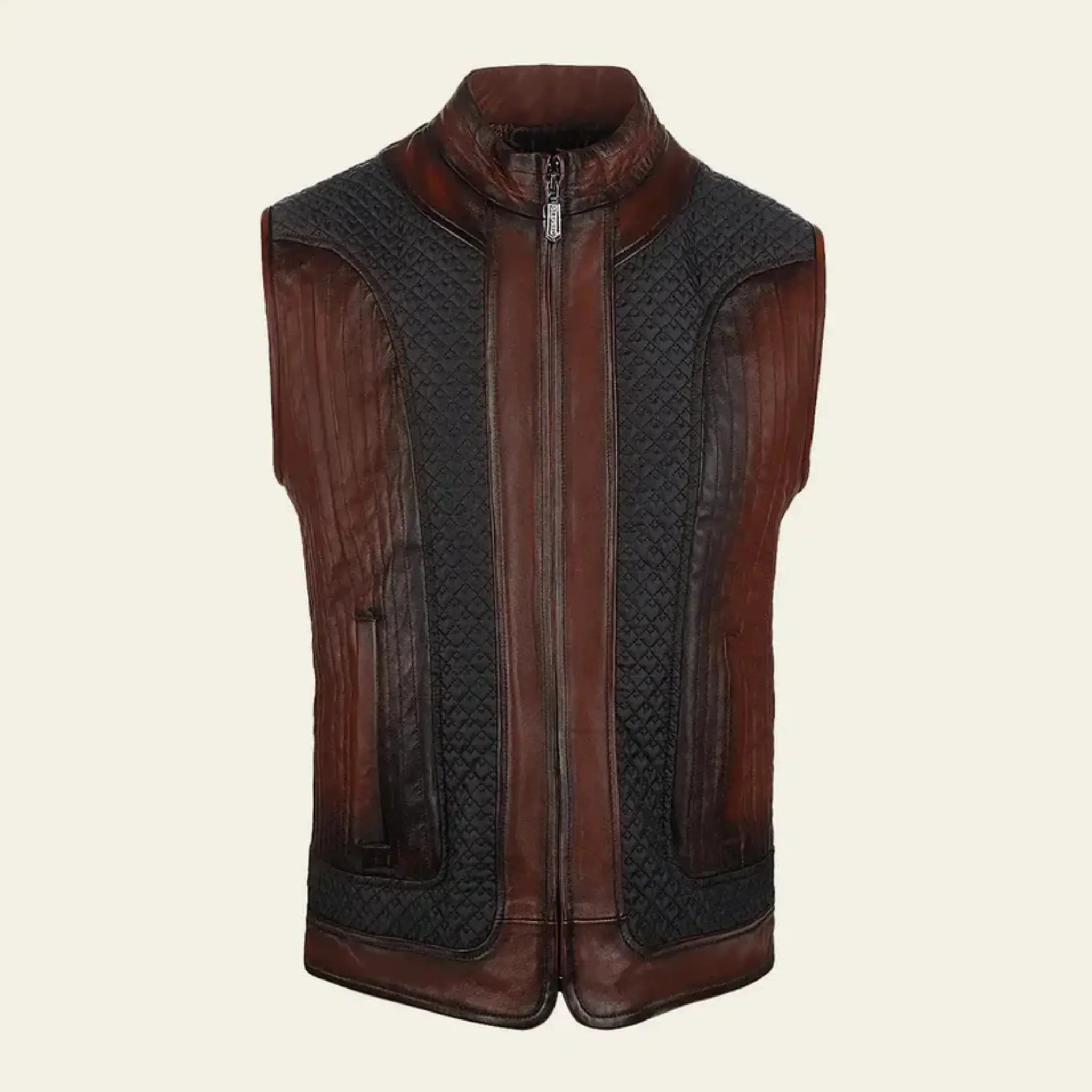 Brown Ovine Leather Vest for Men | Genuine Sheepskin – The Leather