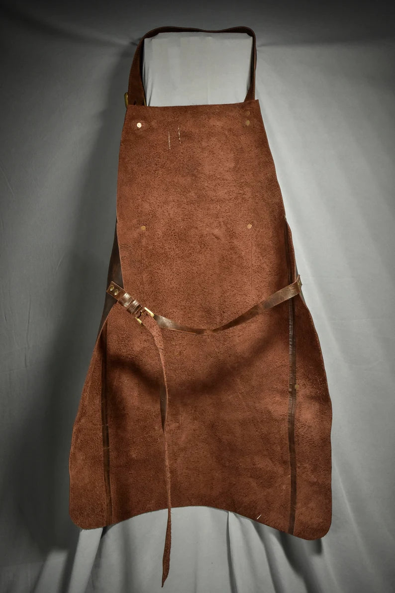 Personalized Full Grain Leather Apron for BBQ, Woodworking & Blacksmithing