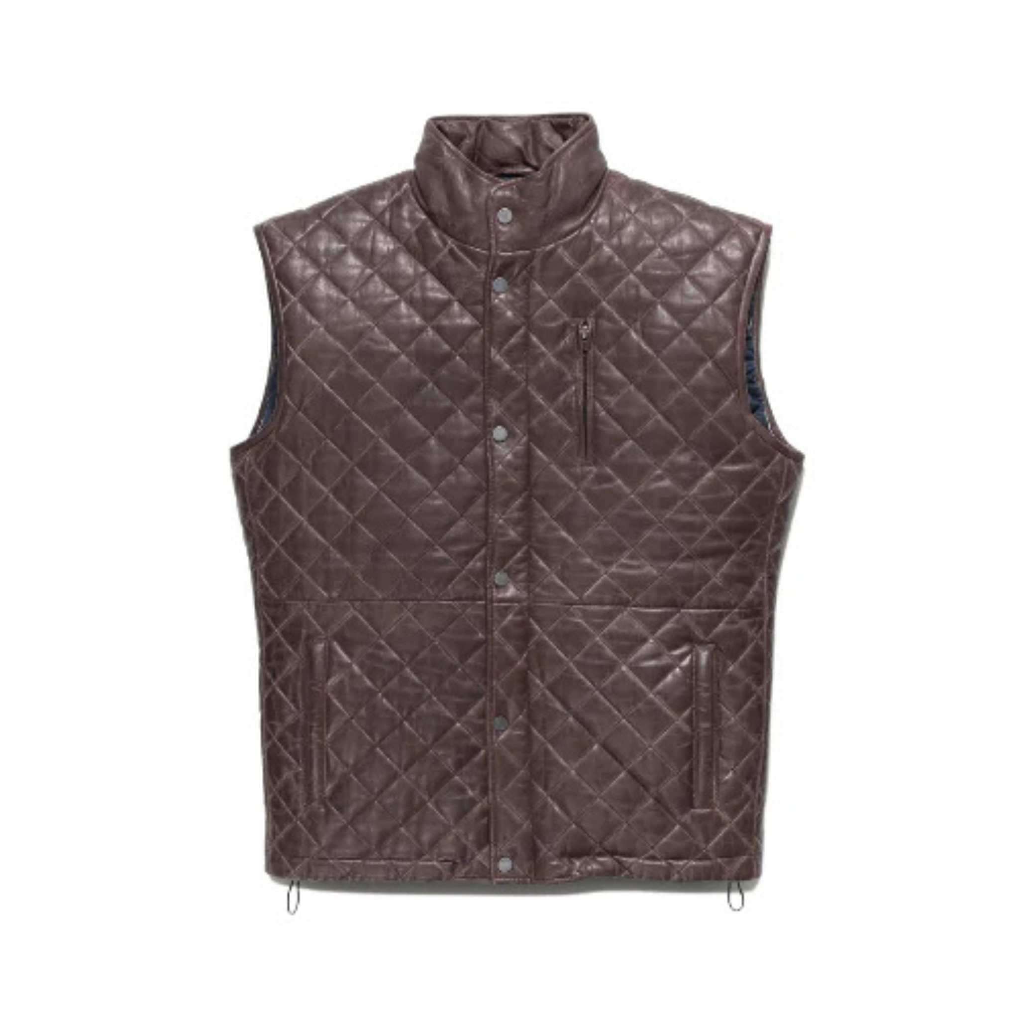 Brown Quilted Leather Vest for Men The Leather Syndicate