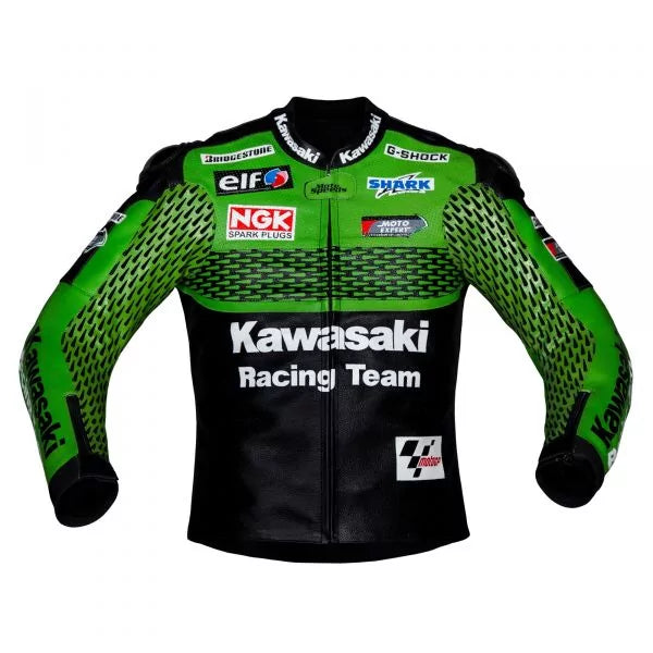 Men's Kawasaki Racing Jacket | Genuine Leather & Vintage Design The Leather Syndicate