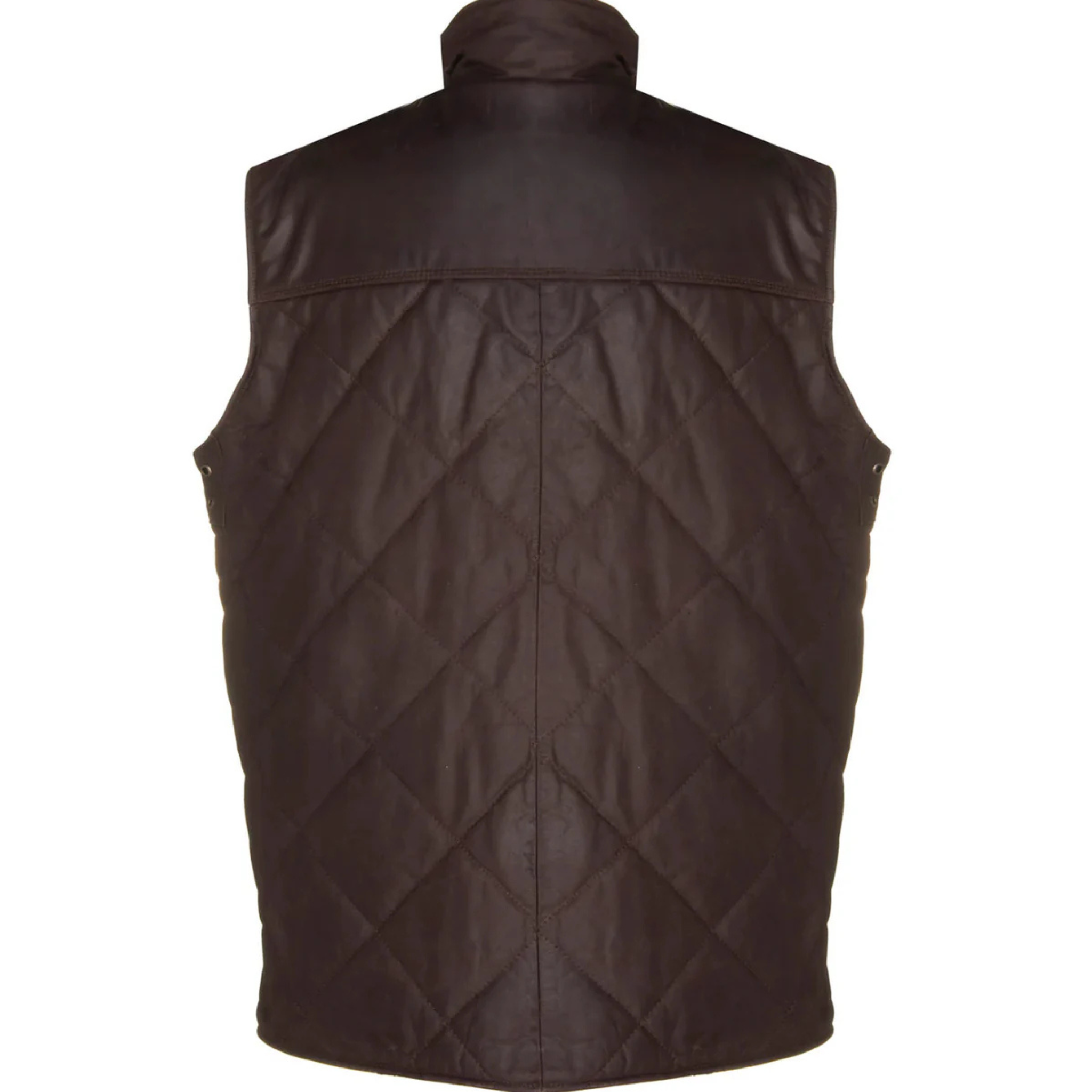 Mens Quilted Brown Leather Vest - Distressed Finish & Premium Fit The Leather Syndicate