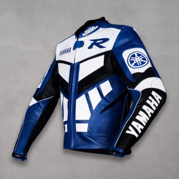 R Motorcycle Jacket Blue - Official & Authentic | Yamaha Apparel The Leather Syndicate