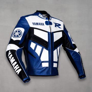 R Motorcycle Jacket Blue - Official & Authentic | Yamaha Apparel The Leather Syndicate