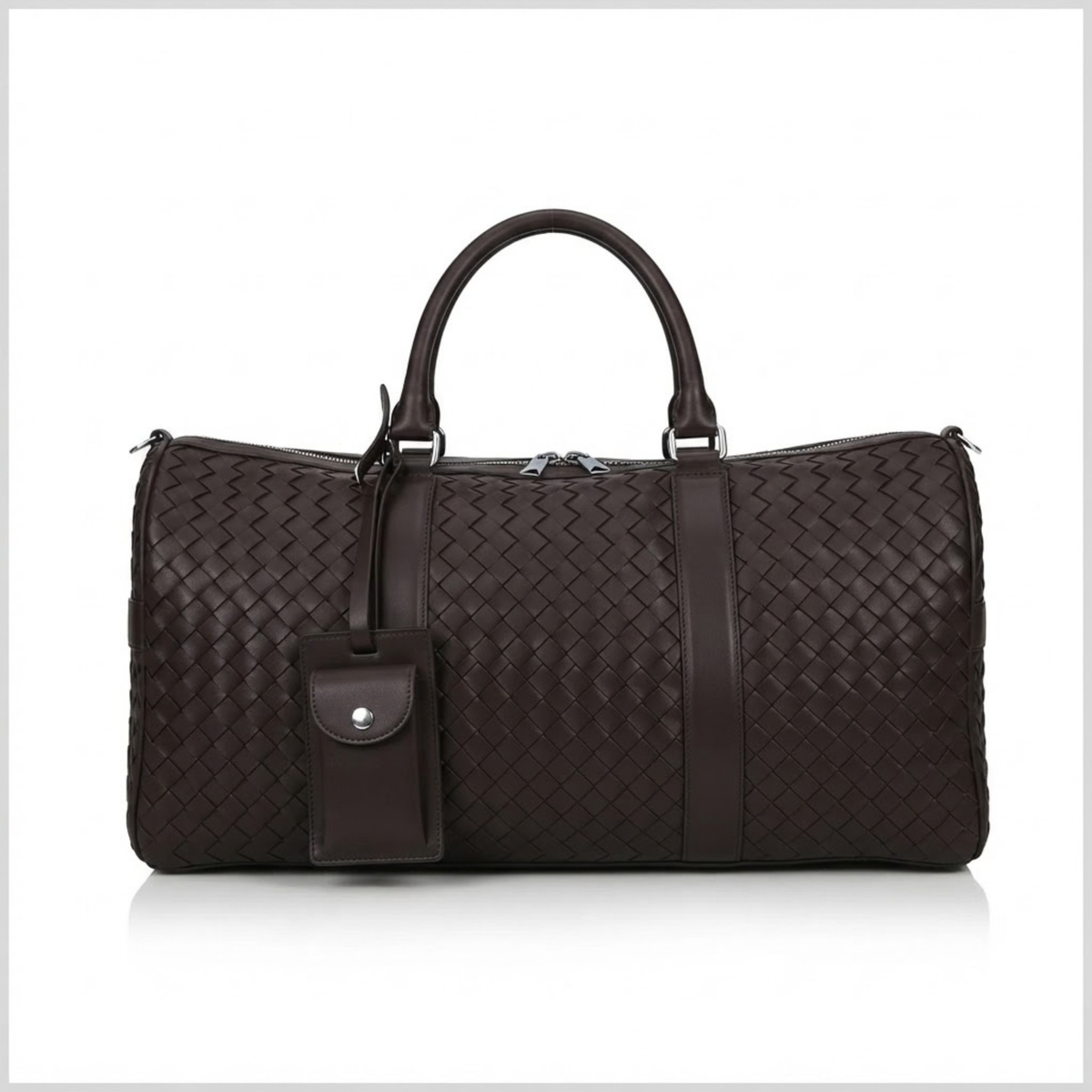 Men's & Women's  Dark Brown Cowhide Intrecciato Travel Duffle & Carry-On