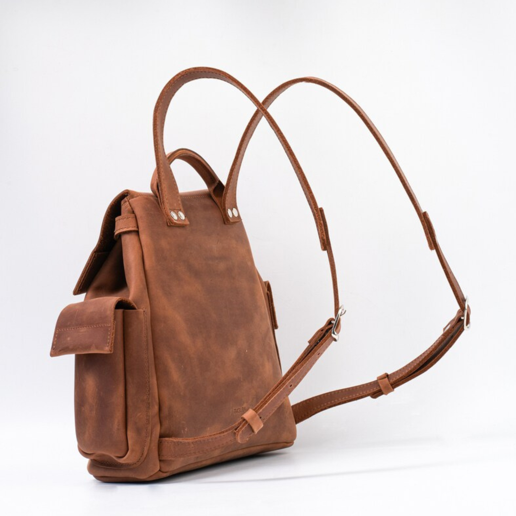 Handmade Top Grain  Sheepskin Leather Backpack – Compact Everyday Travel Bag