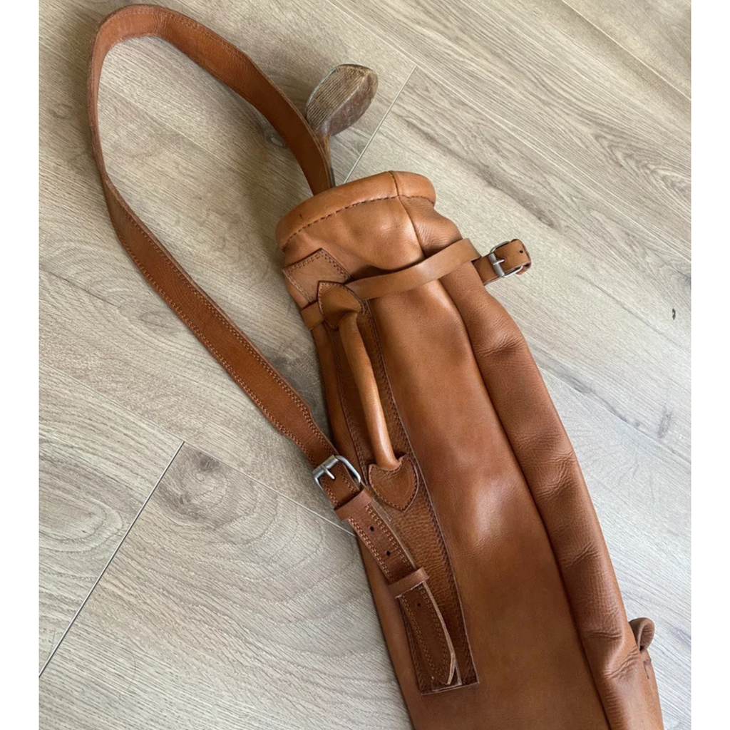 Handmade Cowhide Leather Golf Bag – Vintage Golf Carry Bag