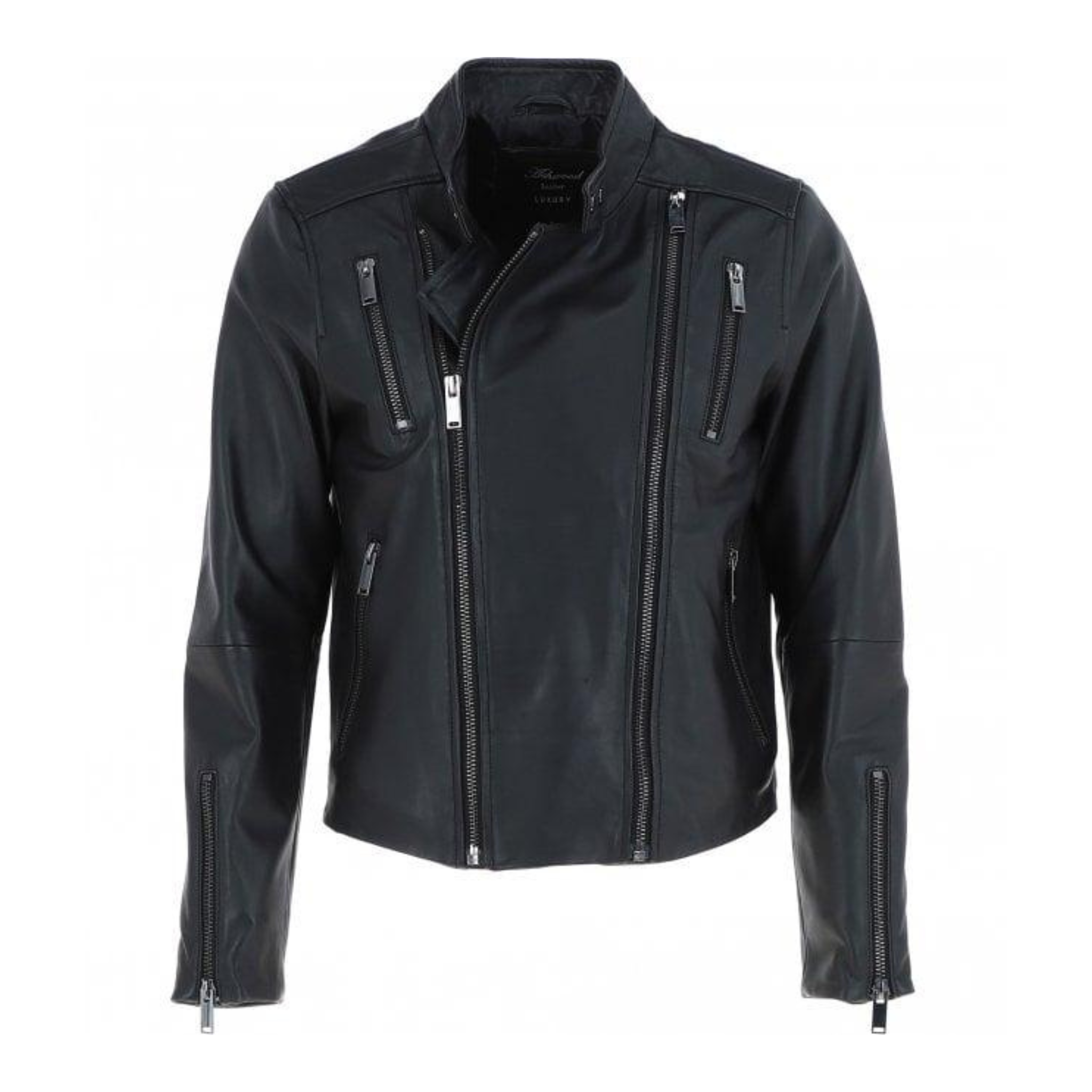 Ashwood Black Leather Side-Zip Biker Jacket – Premium Slim Fit Motorcycle Jacket for Men & Women The Leather Syndicate