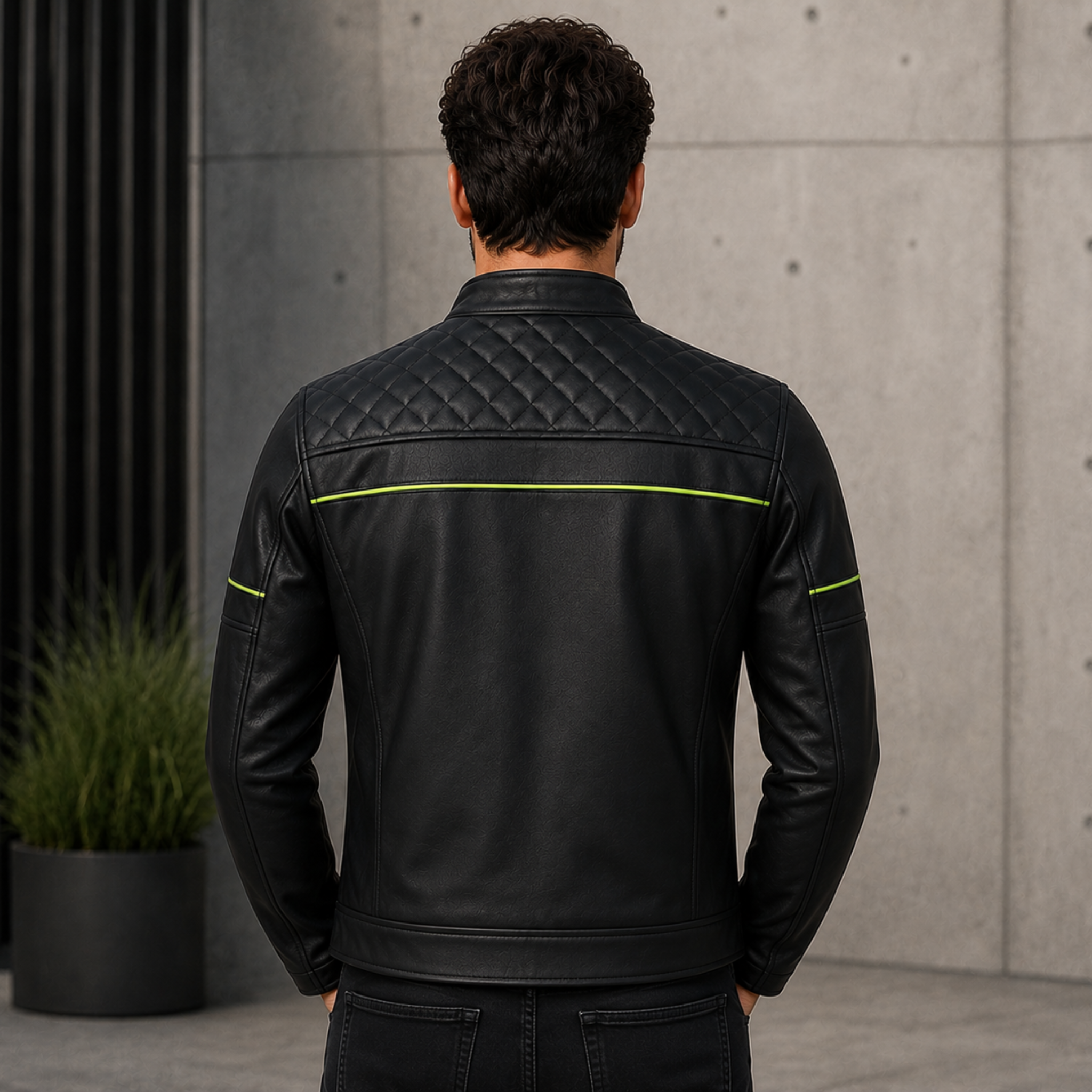 Premium Cowhide Reflective Riding Jacket for Men