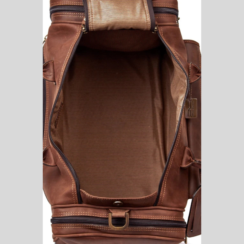 Rustic Cowhide Leather Travel Duffle Bag – Carry-On Valise