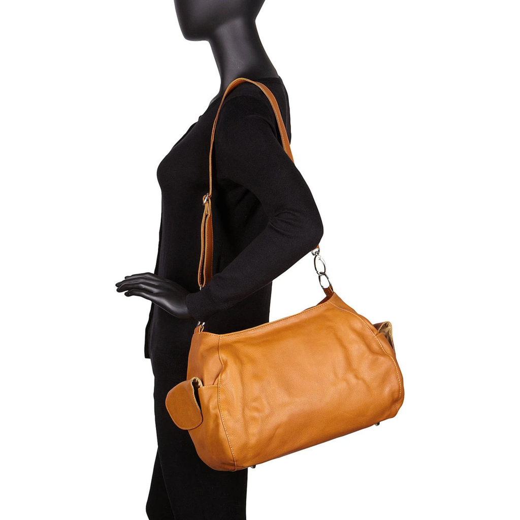Women's Full-Grain Cowhide Leather Hobo Bag – Shoulder & Crossbody