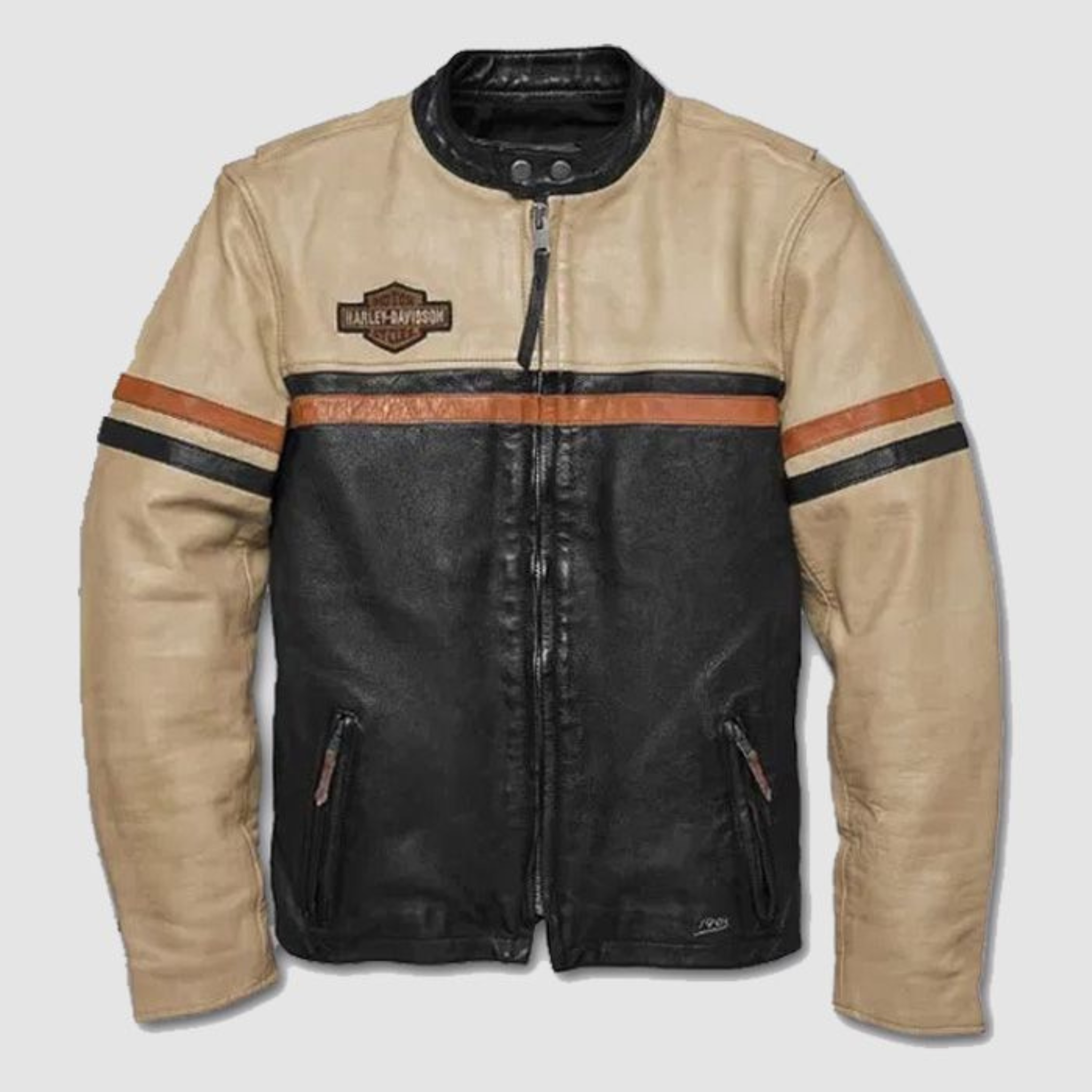 Men's Harley-Davidson Racing Leather Jacket - Cowhide, Mesh Lined, YKK Zip The Leather Syndicate