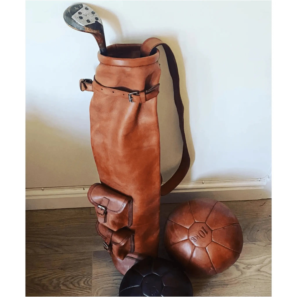 Handmade Cowhide Leather Golf Bag