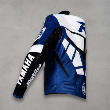R Motorcycle Jacket Blue - Official & Authentic | Yamaha Apparel The Leather Syndicate