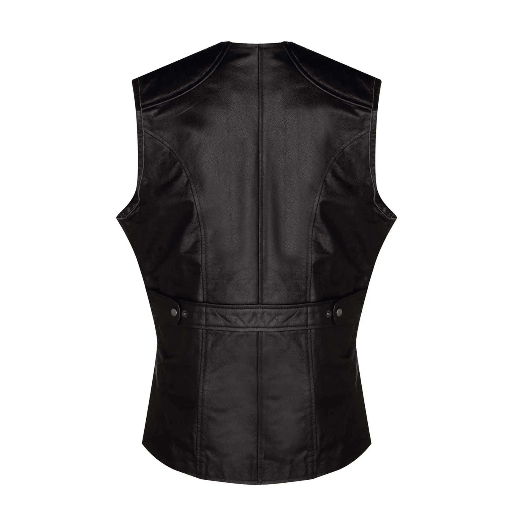 Men’s Black Quilted Leather Vest – Biker Style | Genuine Leather - The Leather Syndicate
