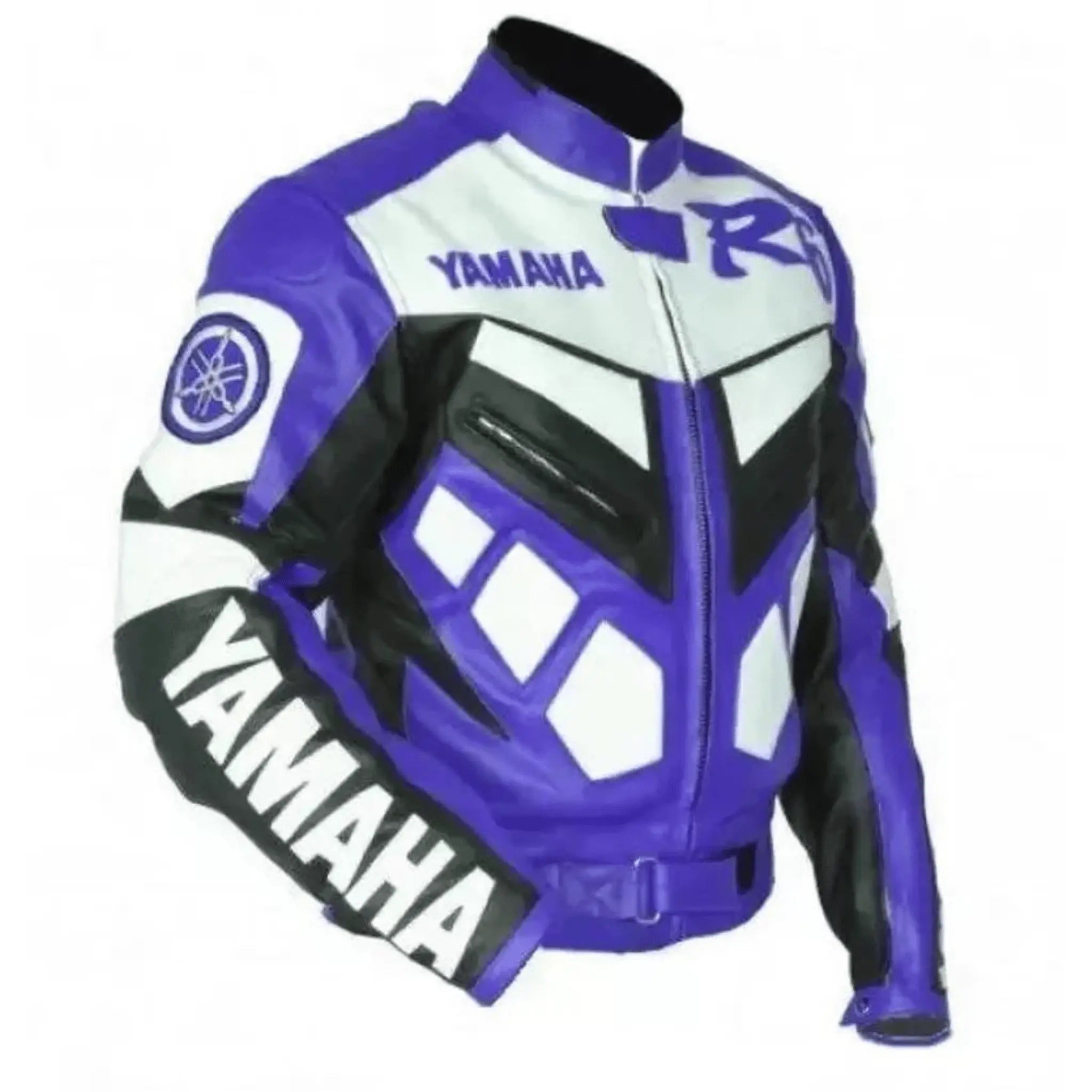 R6 Inspired Motorcycle Leather Racing Jacket for Men  side view