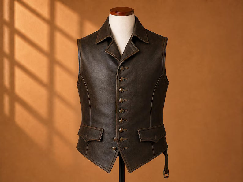 Captain Jack Sparrow Pirate Leather Vest – Mens